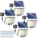 238LED Solar Powered Motion Sensor Outdoor Flood Light in Black
