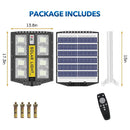 80000LM 3500W Black Solar Street LED Light with Radar Sensor and Remote Control for Outdoor Use - 3500W/720LED