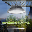 Solar Power Outdoor UFO LED High Bay Light 300W Black for Shed Garage Shop