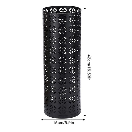 Multifunctional Black Metal Flower Storage Bucket Umbrella Holder Rack 1060x410mm