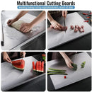 Silver Stainless Steel Chopping Board 80x50cm - Non-Slip Pastry Worktop Protector