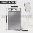 Titanium Double-Sided Cutting Board, 36.5x25cm, Silver, Stainless Steel for Kitchen and Camping