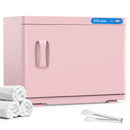 Pink 23L Hot Towel Warmer Cabinet with UV Sterilizer for Salon and Home Use