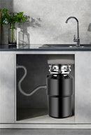 550W Food Waste Disposer with AU Plug, 4000RPM, Black, Stainless Steel for Kitchen