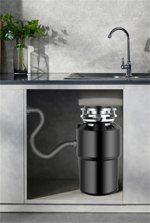 550W Food Waste Disposer with AU Plug, 4000RPM, Black, Stainless Steel for Kitchen