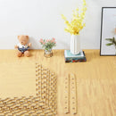 Natural Wood Interlocking Heavy Duty EVA Foam Gym Flooring Mats - 60x60cm - 12 Tiles
