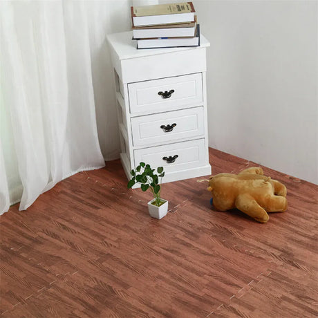 Natural Wood Interlocking Heavy Duty EVA Foam Gym Flooring Mats - 60x60cm - 12 Tiles