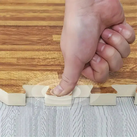 Natural Wood Interlocking Heavy Duty EVA Foam Gym Flooring Mats - 60x60cm - 24 Tiles