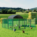 Extra Large Black Chicken Coop Cage Run Rabbit Hutch Walk-In Hen Enclosure 300x200x270cm