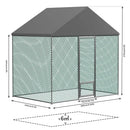 Extra Large Black Chicken Coop Cage Run Rabbit Hutch Walk-In Hen Enclosure 300x200x270cm