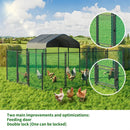 Extra Large Black Chicken Coop Cage Run Rabbit Hutch Walk-In Hen Enclosure 300x200x270cm
