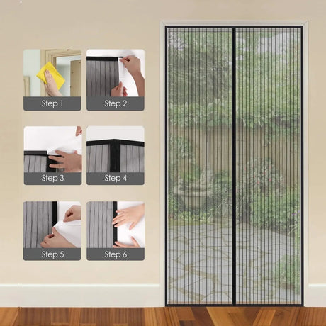 Magnetic Mosquito Net Door Screen 120x210cm