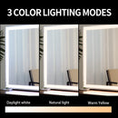 Large Hollywood Makeup Mirror 3 Modes Lighted and Smart Touch Control (92 x 68 cm)