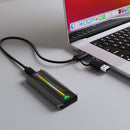mbeat USB-C/A 10Gbps RGB M.2 NVMe & SATA SSD Enclosure