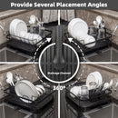 Steel Frame Dish Drying Rack Durable Steel Frame, Removable Utensil Holder, Compact Size for Small Kitchens & Apartments
