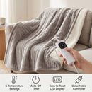 Heated Throw Blanket, Soft Double-Sided Fleece with Adjustable Heat Settings