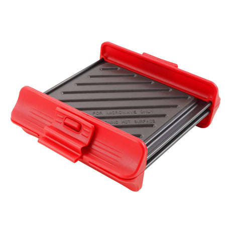 Compact Microwave Sandwich Maker Non-Stick Grill Plates for Quick Meals at Home, Work, or Travel