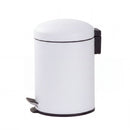 6L Compact Pedal Bin with Stainless Steel and Plastic Construction