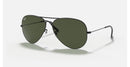 Aviator Large Metal II Sunglasses in Black and Green
