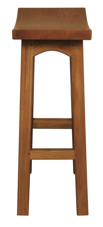Tokyo Solid Mahogany Timber Barstool (Light Pecan)