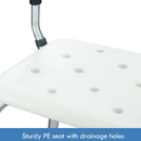 Adjustable Shower Chair Bath Seat Heavy Duty Bathtub Armrests Bench Bathroom