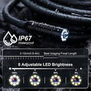2M 8mm Lens Industrial Endoscope 1080P Digital Borescope Inspection Camera LED Lamp
