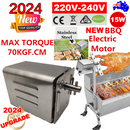 Electric BBQ Rotisserie Motor Spit Stainless Steel BBQ Campfire Motor AU Plug