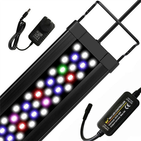 36W aquarium sand washer with plug adapter & 15W 66LED RGBW aluminum shell bracket light 40CM/28-key control