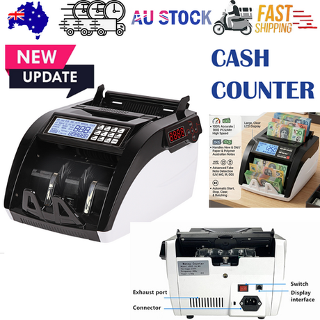 Australian Note Bill Money Cash Counter Machine with Value Count 4