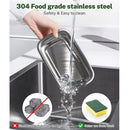 Portable 1L Cordless Electric Heated Lunch Box 16000mAh 60W 304 Stainless Steel Black& Gray