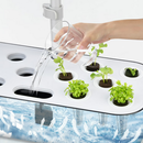 Hydroponics Plant Growing System 12 Pods Indoor Herb Garden Kit Led Light 4L WHITE
