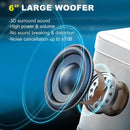 Black Karaoke Machine with 2 Wireless Microphones Bluetooth-Compatible 5.0 for Parties