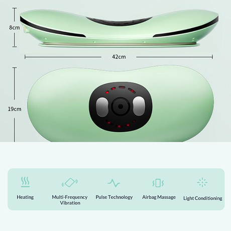 AirBag Heated Lumbar Traction Lower Back Massager & Stretcher EMS Therapy Remote