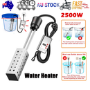 Portable Electric Immersion Water Heater Boiler &Thermostat Auto Shut off 2500W