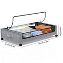 Gray Square Under-Bed Storage Rack with Wheels Sturdy Easy to Move for Bedroom AU
