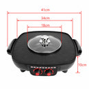 Electric 2 in 1 Hot Pot BBQ Oven Smokeless Barbecue Pan Grill Hotpot Machine