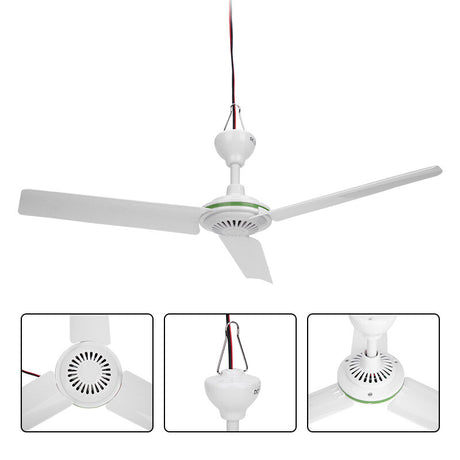 12V Ceiling Fan Portable Solar Power 3 Blade 0.7AMP Caravan Camping Outdoor