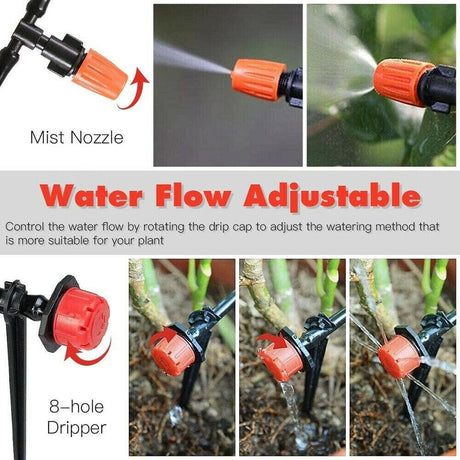 201X 50M Hose Garden Irrigation System Greenhouse Plant Watering DIY Micro Drip
