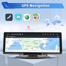 4K 10.26" Touch Dash Camera Cam Dual Car Recorder for CarPlay Android Auto