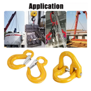 2X 8mm Hammerlock+ Eye Sling Hook Safety Chain Caravan Trailer connecting Extend