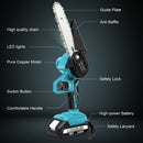 6" Mini Cordless Electric Chainsaw 2X Battery-Powered Wood Cutter Rechargeable