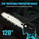 6" Mini Cordless Electric Chainsaw 2X Battery-Powered Wood Cutter Rechargeable
