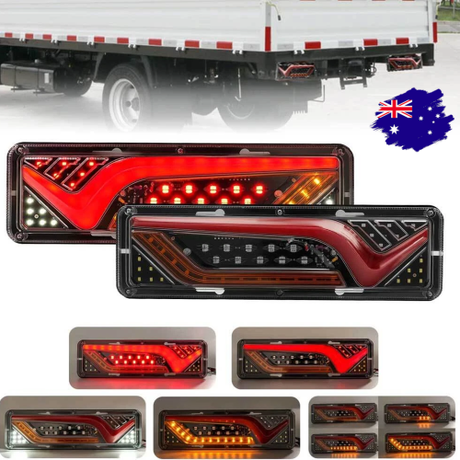 2X Sequential Indicator LED Tail Lights Trailer Ute Caravan Truck Stop Lamp 12V
