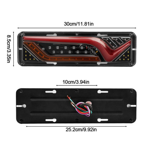 2X Sequential Indicator LED Tail Lights Trailer Ute Caravan Truck Stop Lamp 12V