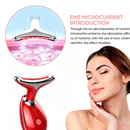 Rejuvenation Massager Neck Anti Wrinkle Face Beauty Device Skin Lifting Tighten Red