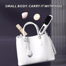 White Hair Straightener Brush Travel Mini Rechargeable Hair Styler Fast Heating
