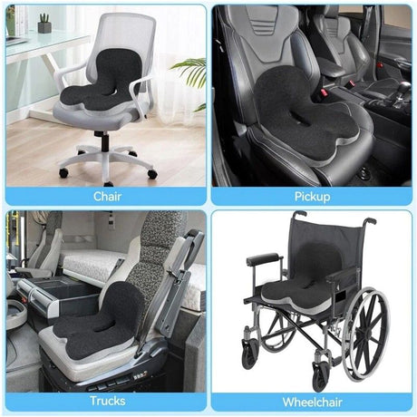 Memory Foam Seat Cushion Lumbar Support Ergonomic Back Support Office Car AAAAA