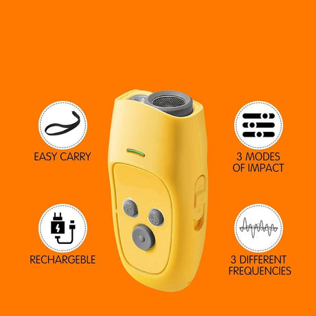 Ultrasonic 3 in 1 Dog Barking Deterrent Devices, 3 Frequency Dog Training Yellow