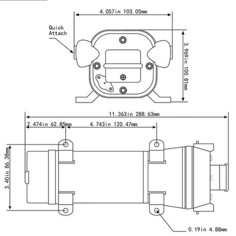 High Pressure Water Pump 45PSI for Camping Caravan Garden Caravan Boat Marine