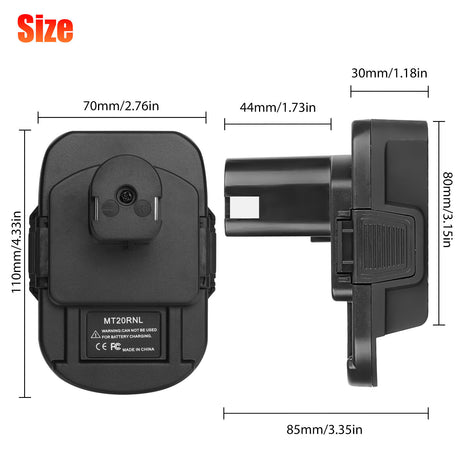 Battery Adapter MT20RNL for Makita Li-ion Batteries Convert to Ryobi 18V Tools